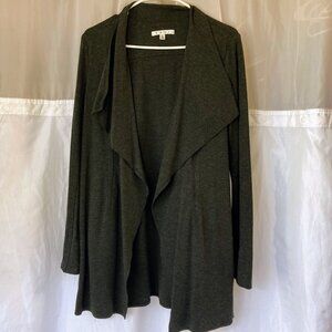 Cabi midweight charcoal gray knit jacket, Size M